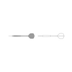 Dart arrow grey set icon .