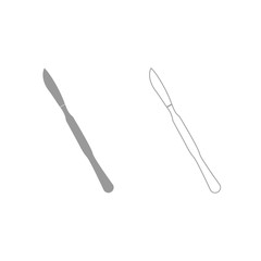 Scalpel grey set icon .