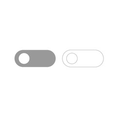 Toggle switch grey set icon .