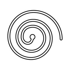 Spiral black color icon .