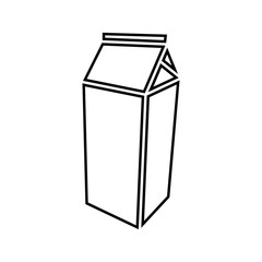 Package for milk black color icon .