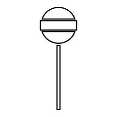 Lollipop  black color icon .