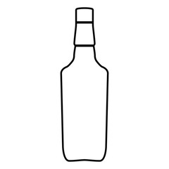 Whisky black color icon .