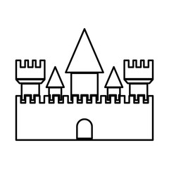 Castle black color icon .