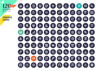 Set of premium quality finance and banking icons. Modern line icons collection for web and app design and development.