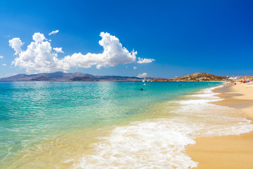 amazing beach on Naxos island, Cyclades, Greece