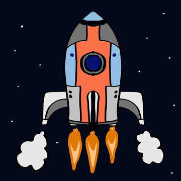 roket and space background