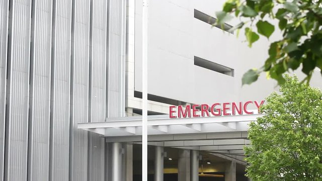 Emergency vehicle entrance for a public metropolitan hospital