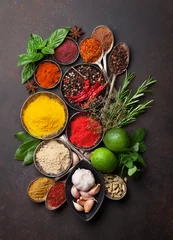 Foto op Plexiglas Aroma Various spices and herbs