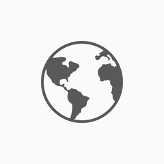 world, earth, globe icon