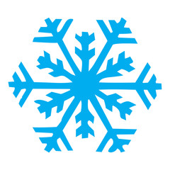 Isolated snowflake on a white background, Vector illustration