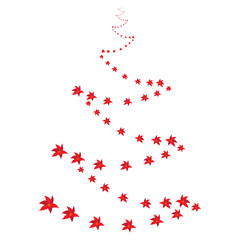 Obraz premium Isolated christmas tree on a white background, Vector illustration