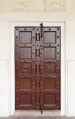 Ancient door inside Agra Fort