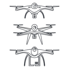 drone photography and video created with camera vector illustration