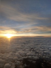 Sunset on the clouds