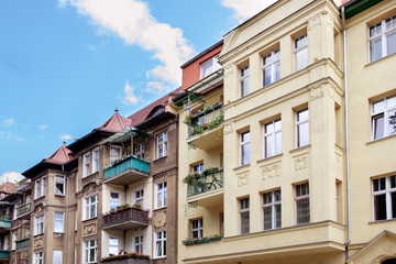 european old houses facade