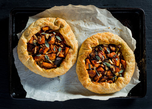 Roasted Squash and Leek Galette