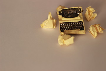 old typewriter and notebook background