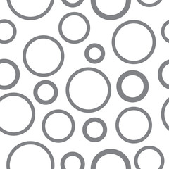 Grey seamless monochrome circles