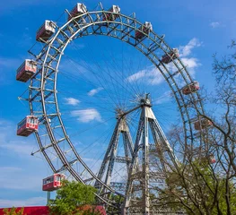 Deurstickers Ferris wheel in the Prater park in Vienna, Austria © Vladislav Gajic