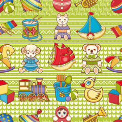 Child toy seamless pattern. Design element