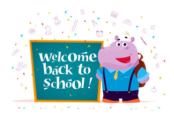 Vector back to school greeting