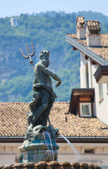 Naklejka premium Neptune Fountain in Trento, Italy