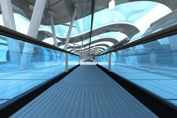 Futuristic Subway Station	