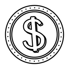 coin money isolated icon vector illustration design
