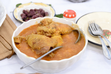 Soup with chicken meat