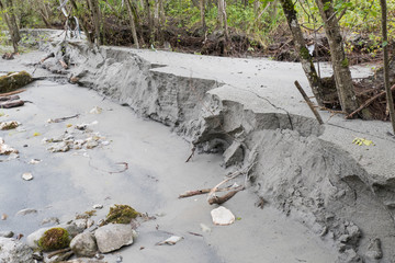 bank with erosion