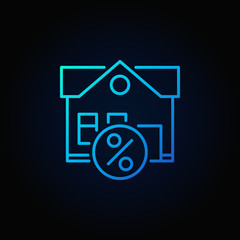 Leasing property blue icon