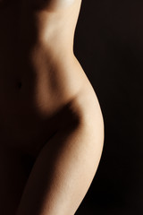 Sexy body nude woman. Naked sensual beautiful girl