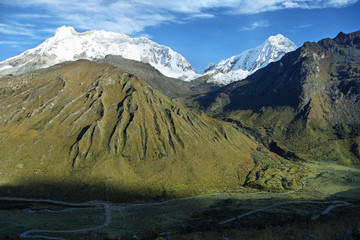 Huascaran peak from Punta Olimpica pass, Peru