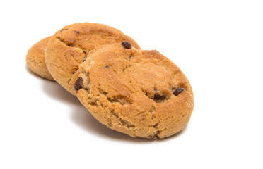 Biscuits with chocolate isolated
