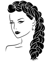 Woman with braid