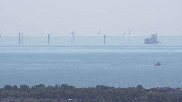 Rampion Wind Farm under construction off the Sussex coast