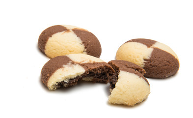 Striped cookie isolated