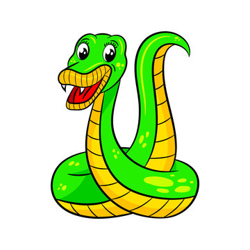 Cute cartoon snake.