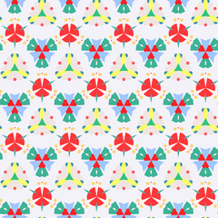 Seamless vector pattern of kaleidoscope