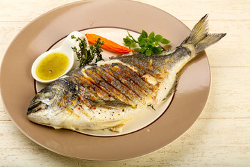 Grilled dorado fish