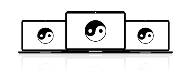 Laptop Banner - Yin-Yang
