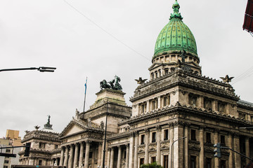 Fototapeta na wymiar Congress Detail in Buenos Aires