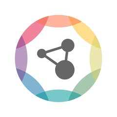 farbiges Icon - Sharing - Verbindung