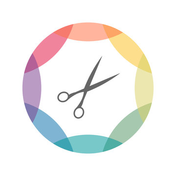 farbiges Icon - Schere