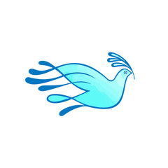 Peace symbol - dove with olive branch