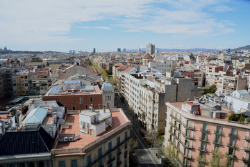 Fototapeta premium Panoramic aerial view of barcelona 3