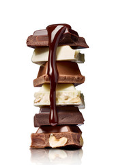 chocolate sweet food dessert stack syrup
