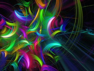 Abstract fractal background 3D rendering