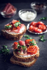 Sandwiches and ingredients